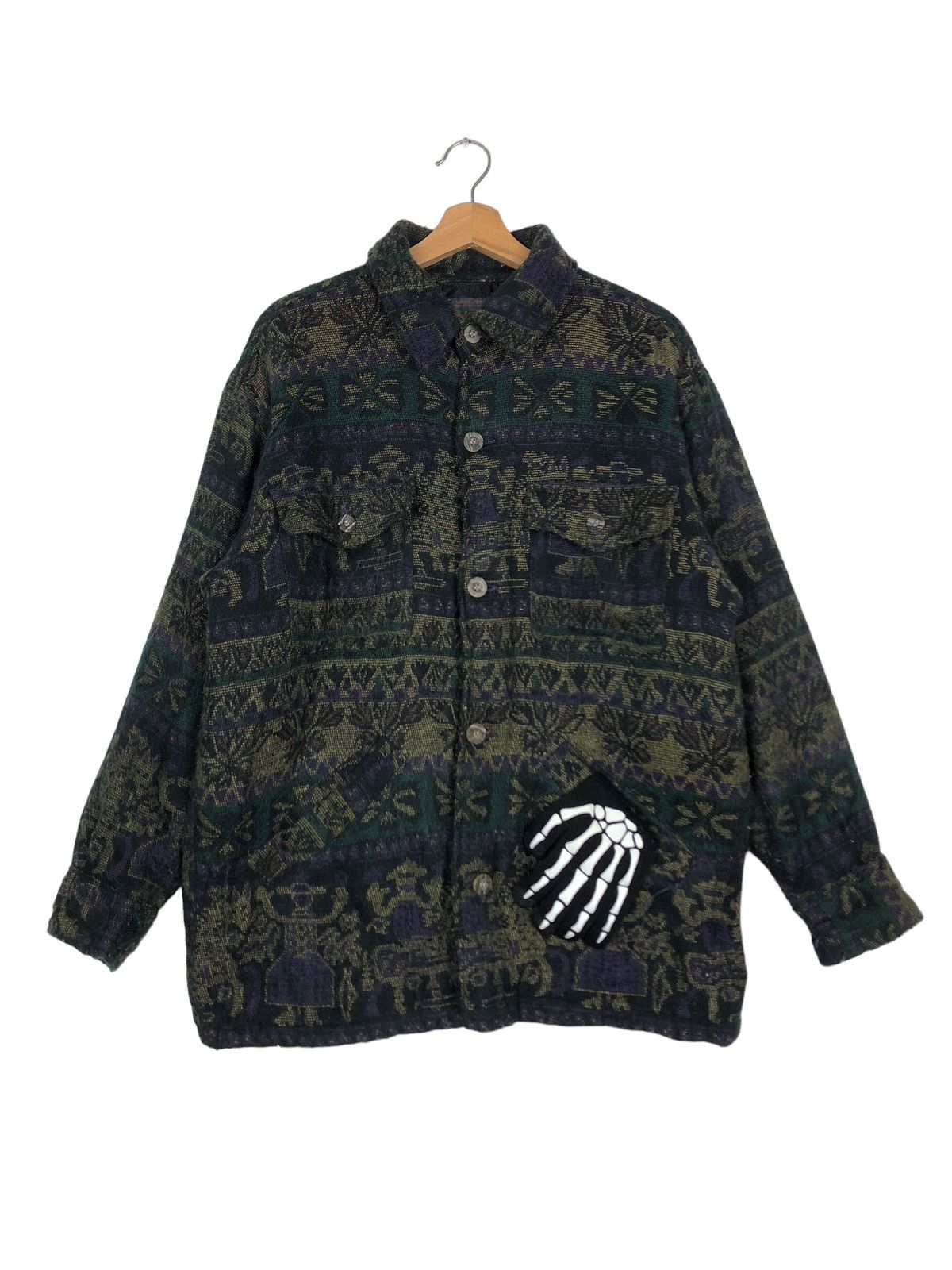 Japanese Brand 🔥90’s Navajo Aztec Hikory Chore Jacket Jungle Storm Size US M / EU 48-50 / 2 - 1 Thumbnail