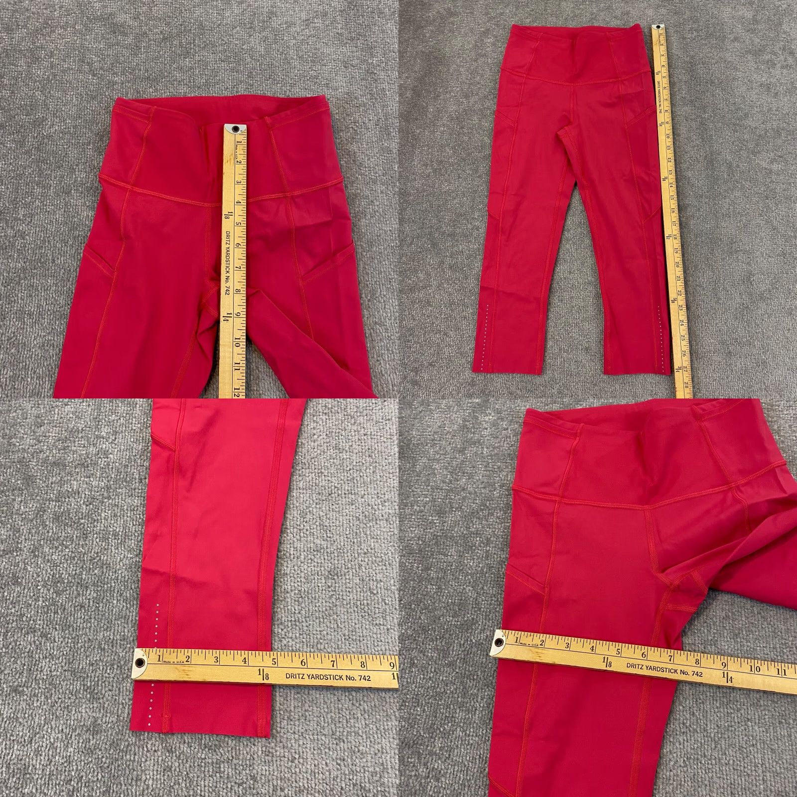 Lululemon Fast Free Crop II Nulux Leggings Womens 4 Hot Pink 19 Capri W6AKHS Apparel Type: Leggings, Pink, Size 4, Capri, Sweatpants?
