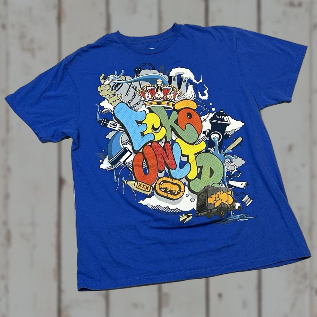 Ecko Unltd. ECKO UNLTD Graffiti Street Graphic Print Tee Shirt Cotton Men's Large Shirt Mens Large Graffiti Street Tee Graphic Print Cotton ECKO UNLTD Size US L / EU 52-54 / 3 - 1 Thumbnail