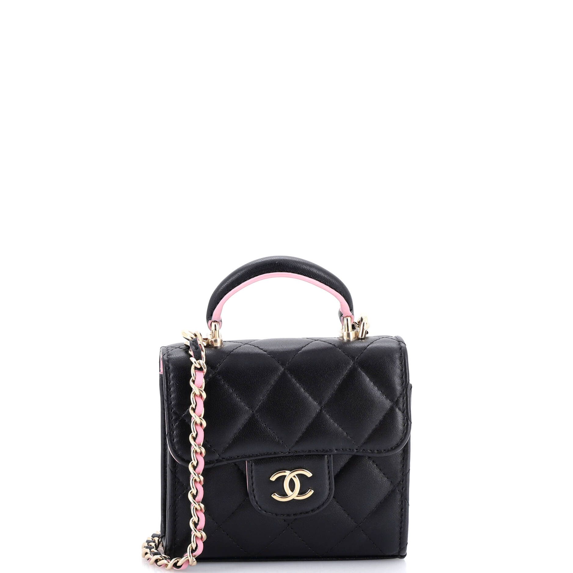 Chanel Square Classic Flap Top Handle Clutch with Chain Size ONE SIZE - 1 Thumbnail
