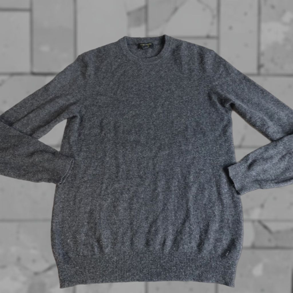 Club Room Club Room Sweater Mens M Gray Solid Crewneck 100% Cashmere Pullover Long Sleeve Knit Logo Classic Fall Winter Spring Size US M / EU 48-50 / 2 - 1 Thumbnail