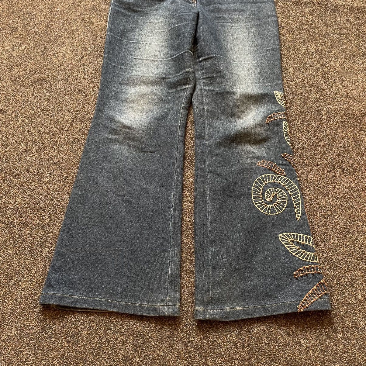 Vintage vintage pants bootcut jeans Y2K flared fade japan Size 30" / US 8 / IT 44 - 4 Thumbnail