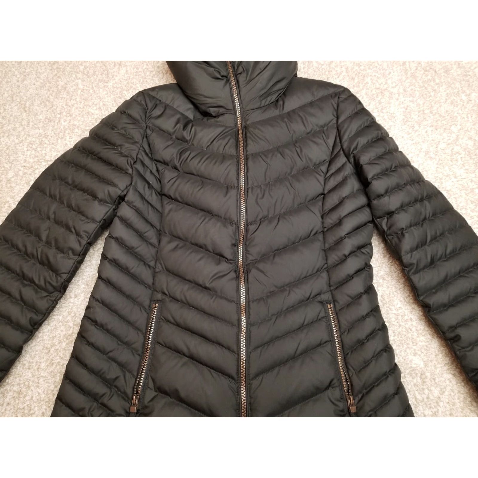 Vintage Sienastudio Puffer Jacket Womens Small Black Down Quilted Insulated Parka Size S / US 4 / IT 40 - 3 Thumbnail
