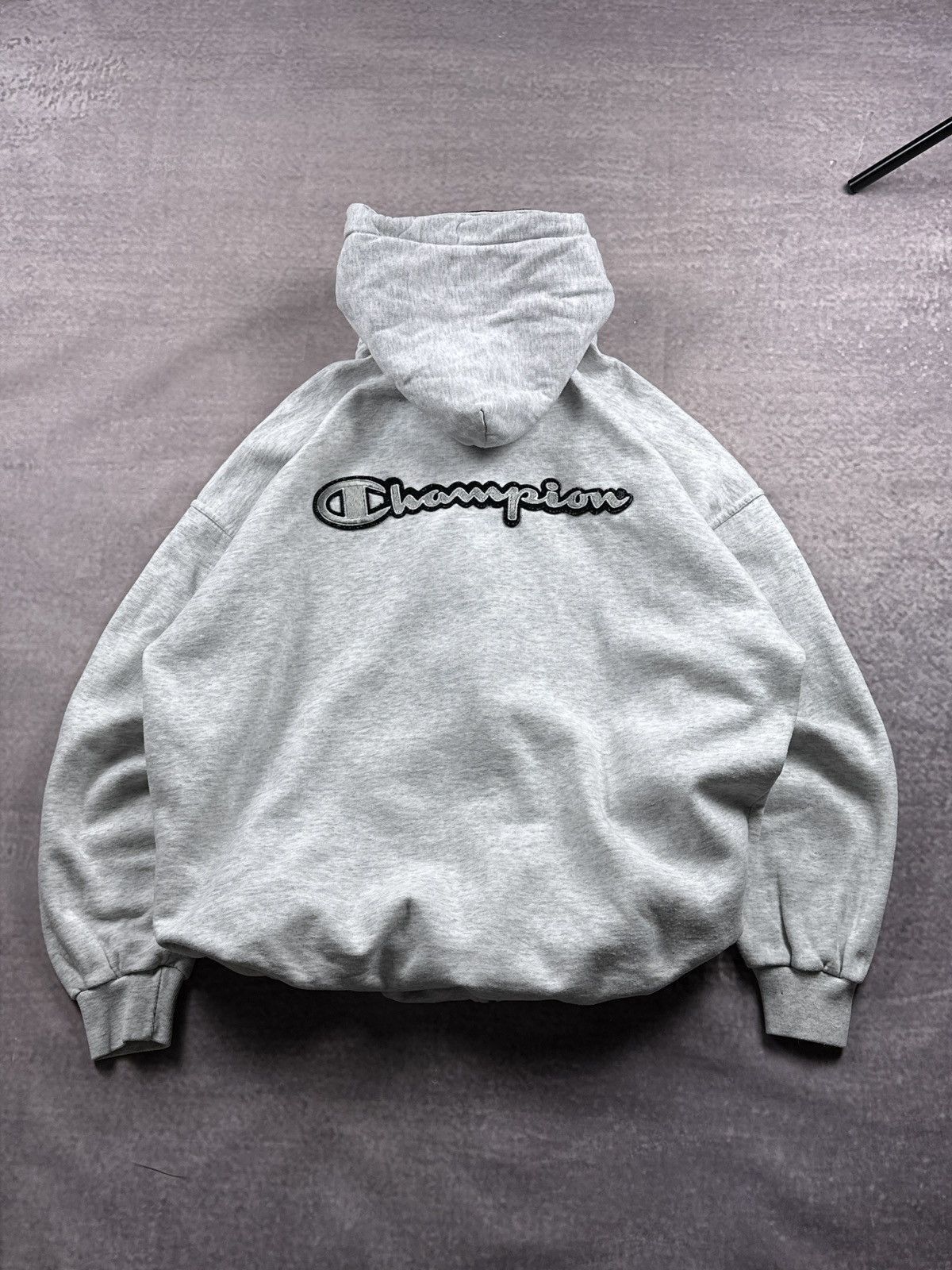 Champion Vintage 90 Champion Big Logo Oversized Zip Hoodie Size US XL / EU 56 / 4 - 2 Thumbnail