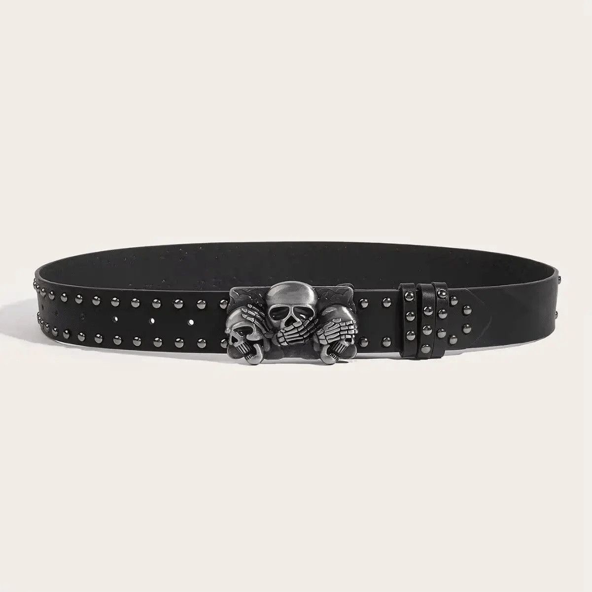 Japanese Brand Skull Rivet Belts Size ONE SIZE - 2 Thumbnail