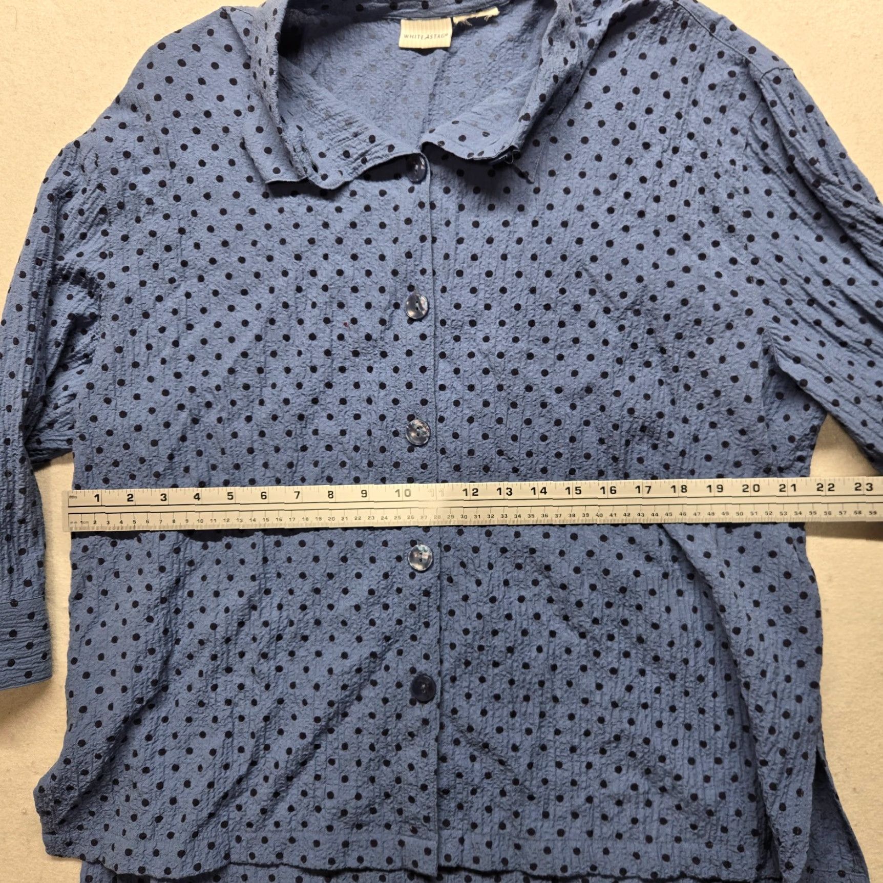 Vintage White Stag Shirt Button-Up Blue Long Sleeve Casual Women XL Vintage No Size XL / US 12-14 / IT 48-50 - 3 Thumbnail