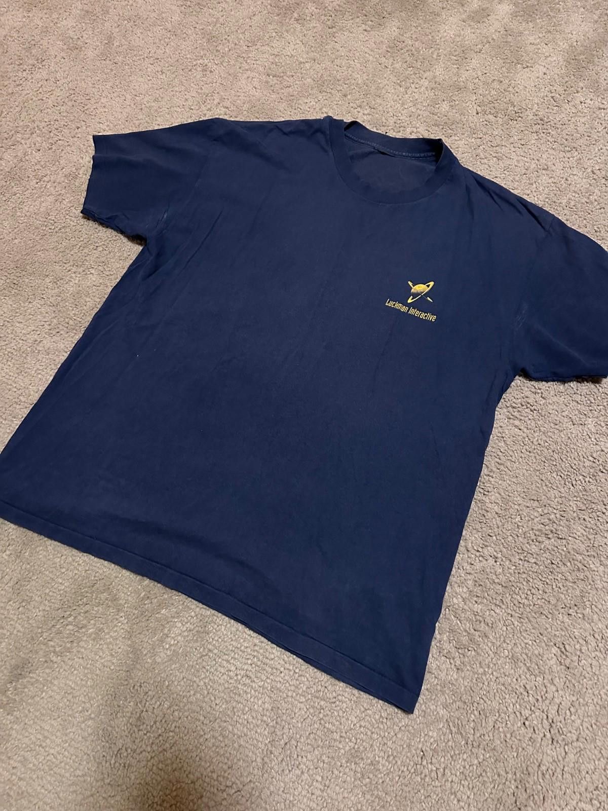 Fruit Of The Loom 90's LUCKMAN INTERACTIVE, INC. Graphic T-shirt SIZE XL Size US XL / EU 56 / 4 - 2 Thumbnail
