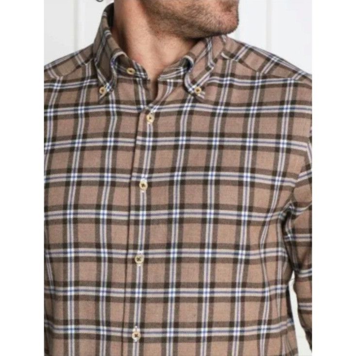 Strenstroms Stenstroms Brushed Cotton Button Down Flannel Plaid Shirt - Size US XL / EU 56 / 4 - 5 Thumbnail