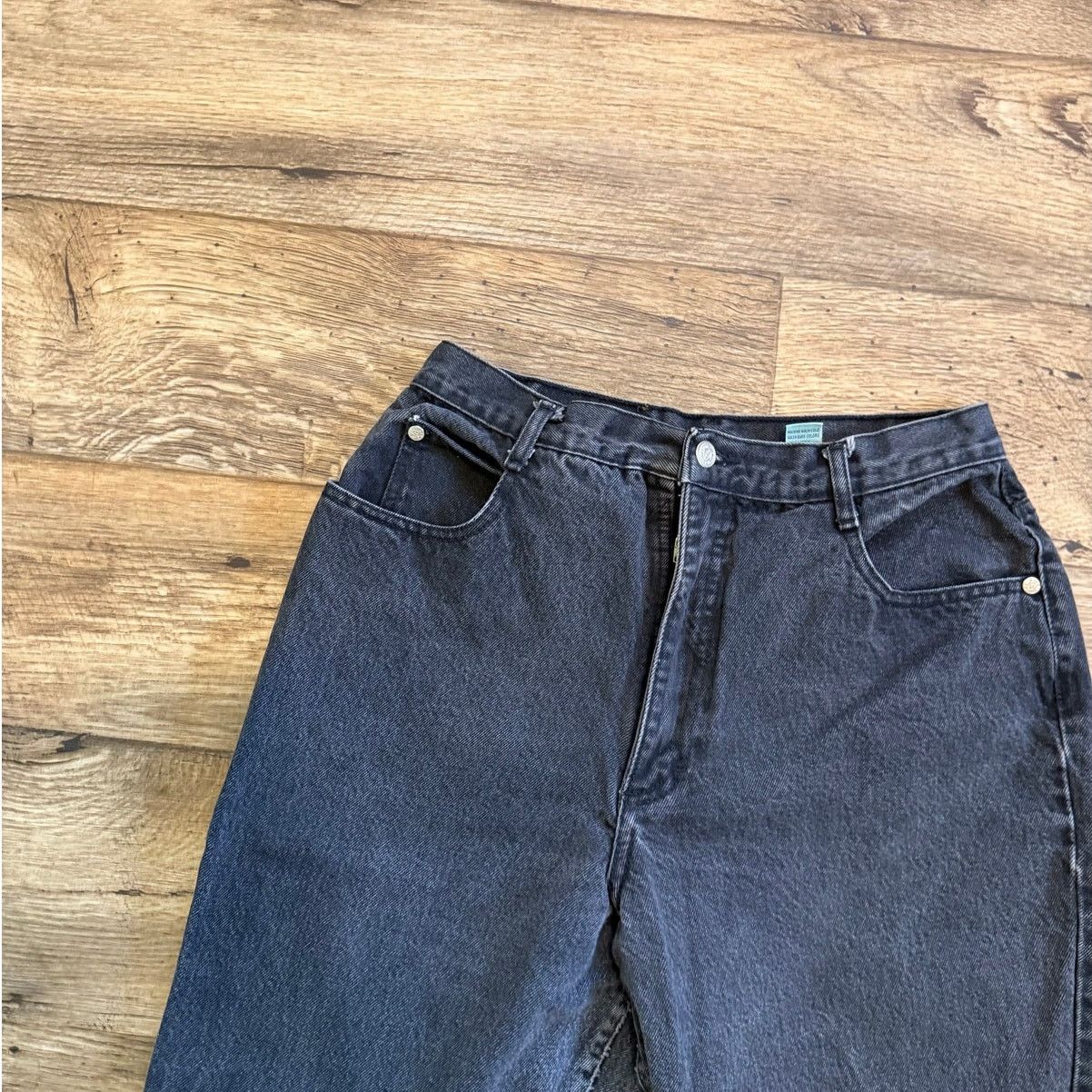 Vintage Vintage 90s Gitano High Waisted Faded Black Jeans Size 30" / US 8 / IT 44 - 4 Thumbnail