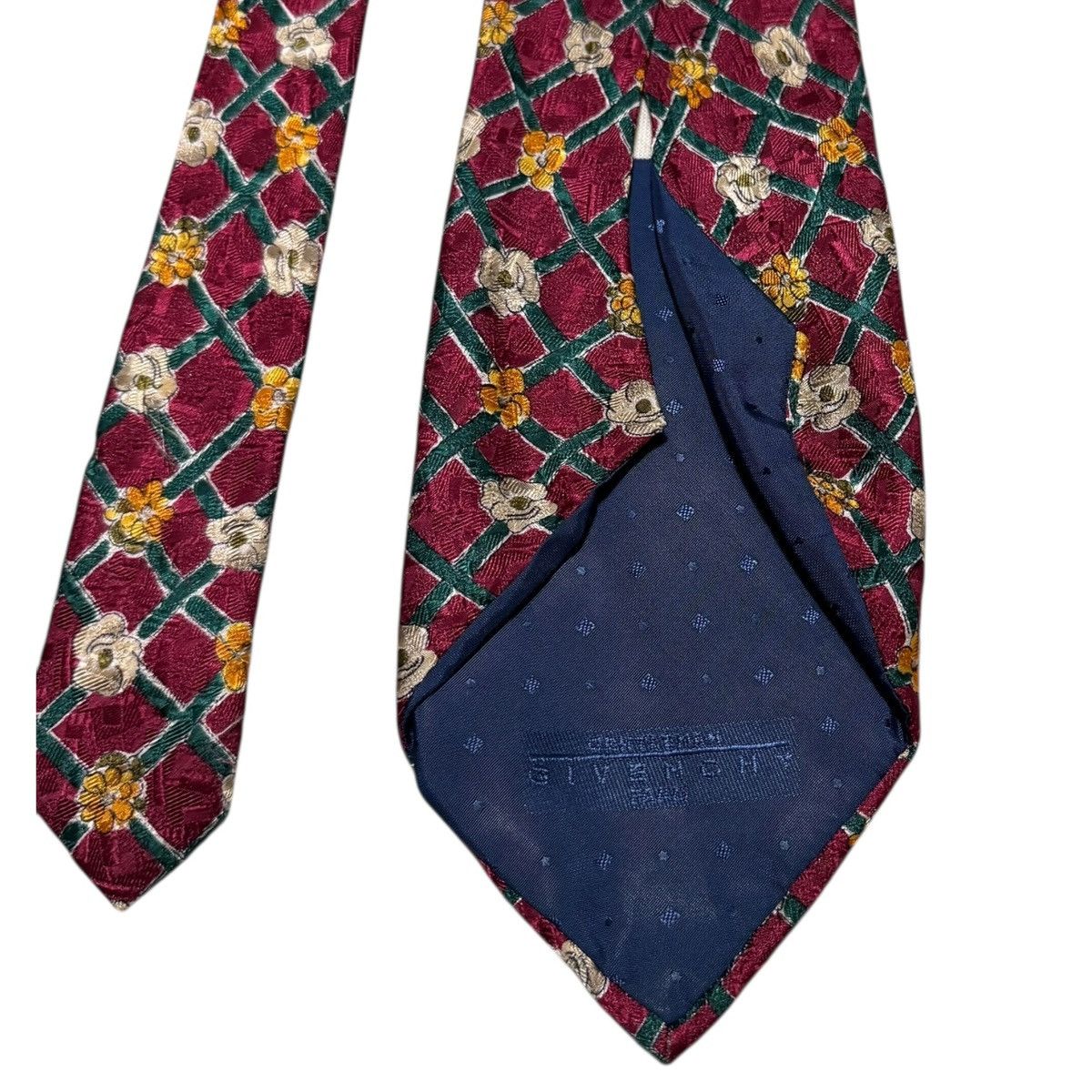 Givenchy Givenchy Red Patterned Floral 100% Silk Men’s Tie 58.5x4 Size ONE SIZE - 6 Thumbnail