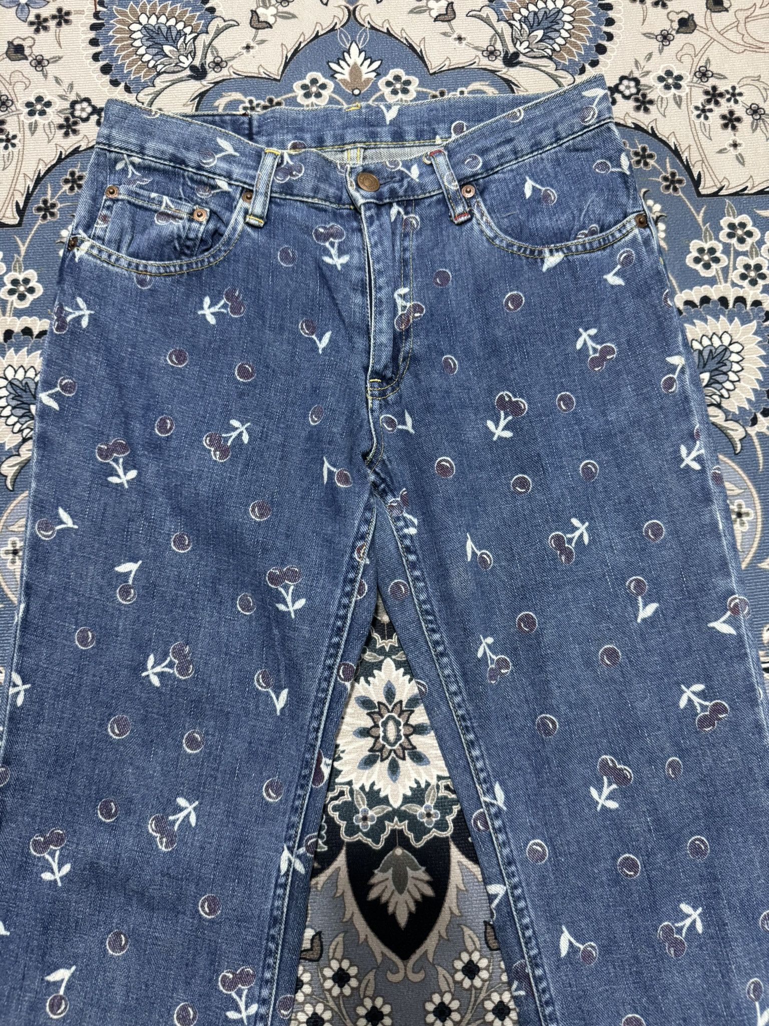 Beauty Beast × Hysteric Glamour × Japanese Brand Vintage hysteric Glamour Kinky Ankle Cut Print Jeans Size US 29 - 5 Thumbnail