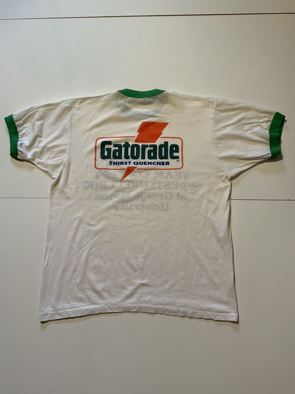 Gatorade × Vintage Vintage Screen Stars Gatorade Ringer Single Stitch T-Shirt Size US XL / EU 56 / 4 - 1 Thumbnail