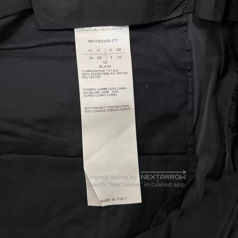 Rick Owens RICK OWENS Men's Pants Size 42 Black Straight Fit Size US 26 / EU 42 - 3 Thumbnail