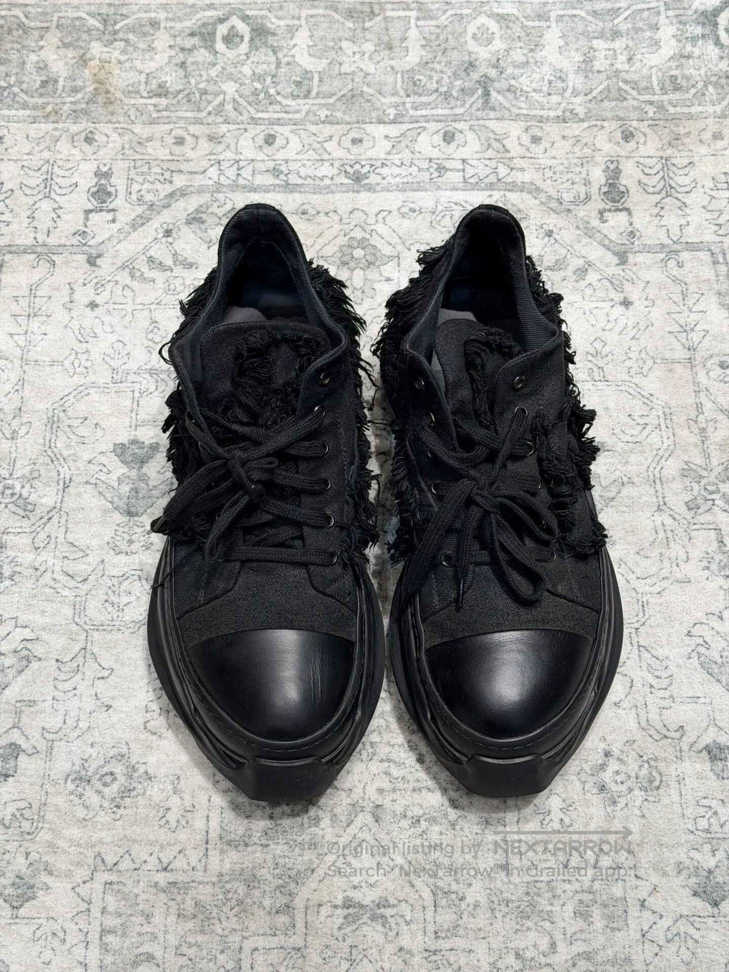 Rick Owens Drkshdw Rick Owens DRKSHDW Platform Distressed Sneakers. Size US 10 / EU 43 - 3 Thumbnail