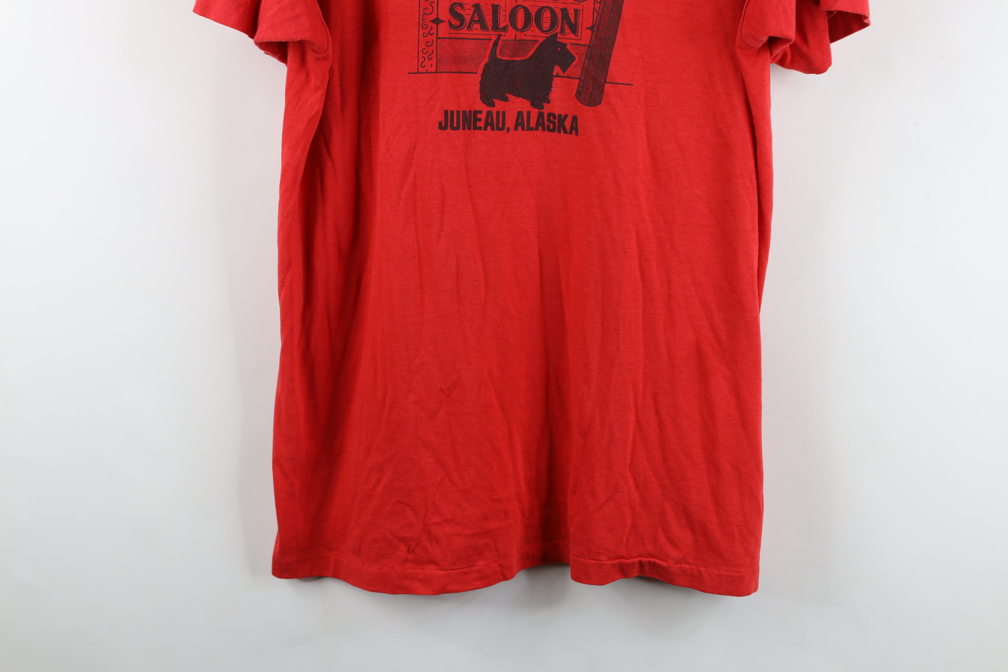 Vintage Vintage 80s 90s Streetwear Dog Saloon Alaska T-Shirt Red USA Size US XL / EU 56 / 4 - 3 Thumbnail