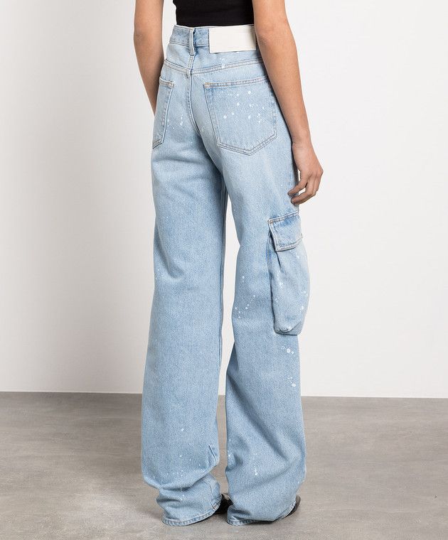 Off-White o1y1225 Cargo Denim Pant in Blue Size 25" / US 0 / IT 36 - 3 Thumbnail