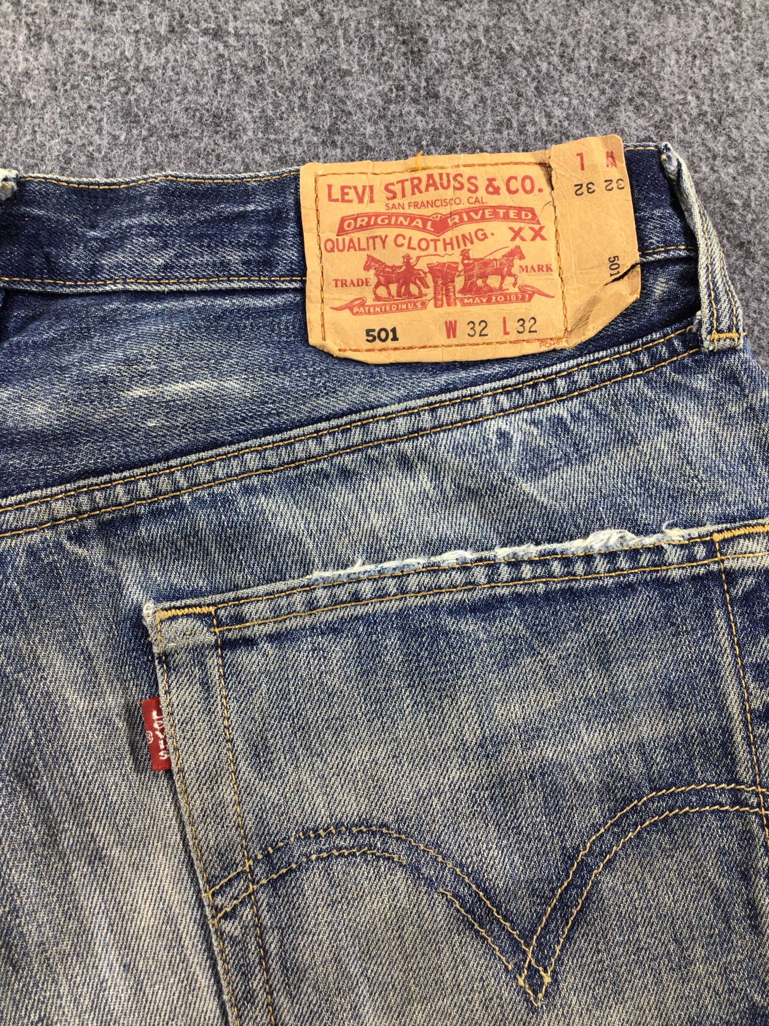 Levi's × Vintage 90s Vintage Levis 501 Jeans-JM104 Size US 33 - 6 Thumbnail