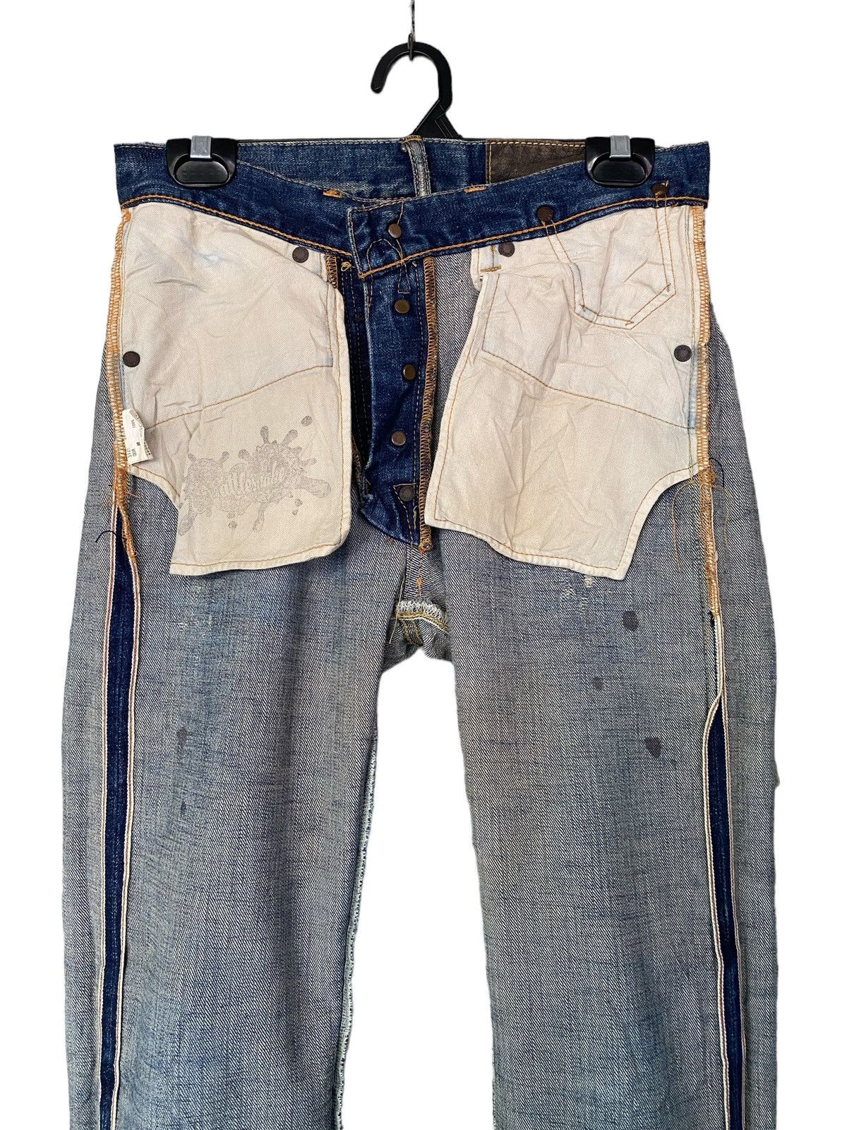 Designer × Japanese Brand Hosu.Atpd Redline Jeans W30” Size US 30 / EU 46 - 11 Thumbnail