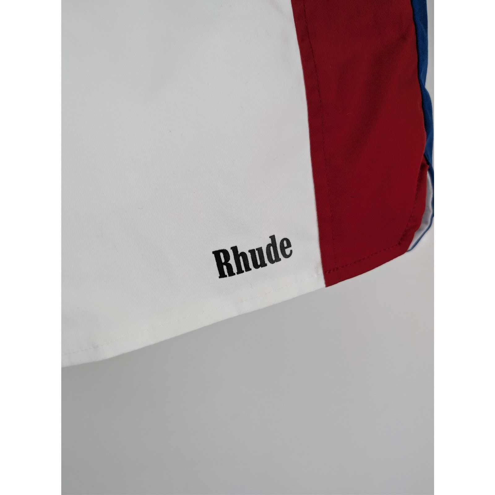 Rhude o1rshd1 CC20 Chevron Track Shorts in White/Blue/Red Size US 32 / EU 48 - 5 Thumbnail