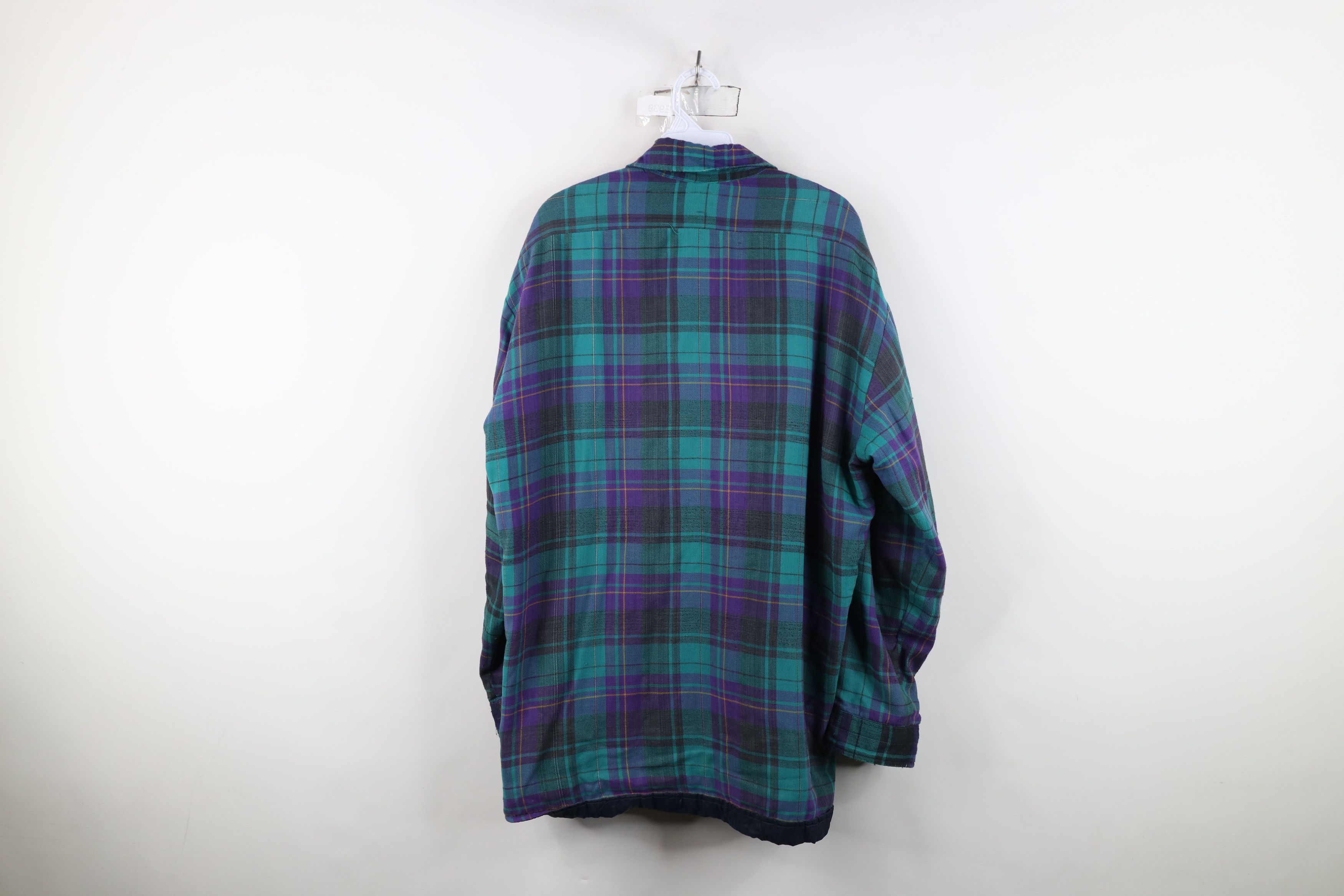 Vintage Vintage 90s Streetwear Quilted Flannel Shirt Jacket Shacket Size US L / EU 52-54 / 3 - 13 Thumbnail