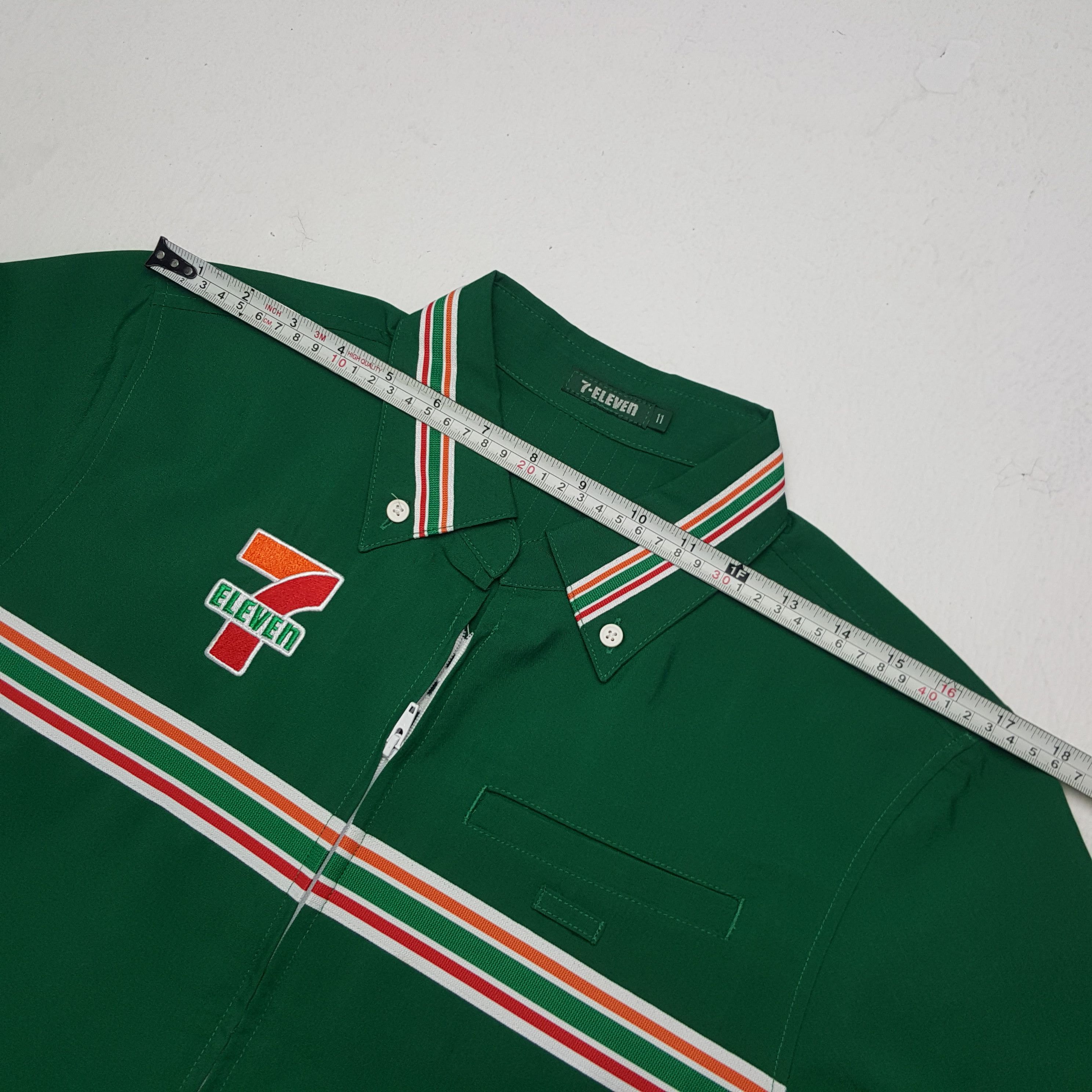 Vintage 7 Eleven Embroidery Logo Worker Zipper Jacket