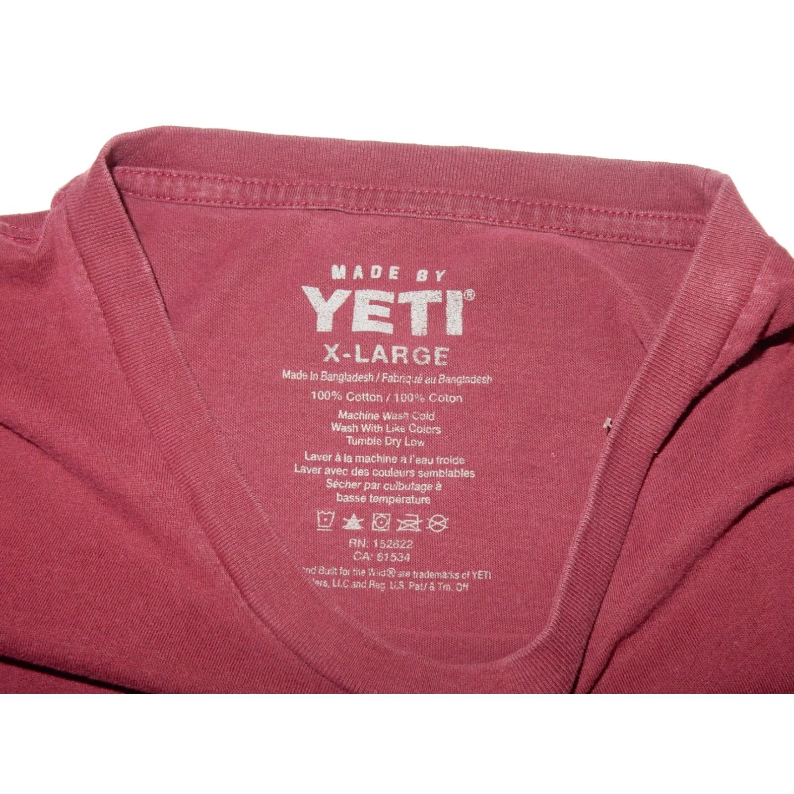Yeti YETI Men's Graphic T-Shirt XL Red Bear Short Sleeve Cotton Size US XL / EU 56 / 4 - 3 Thumbnail