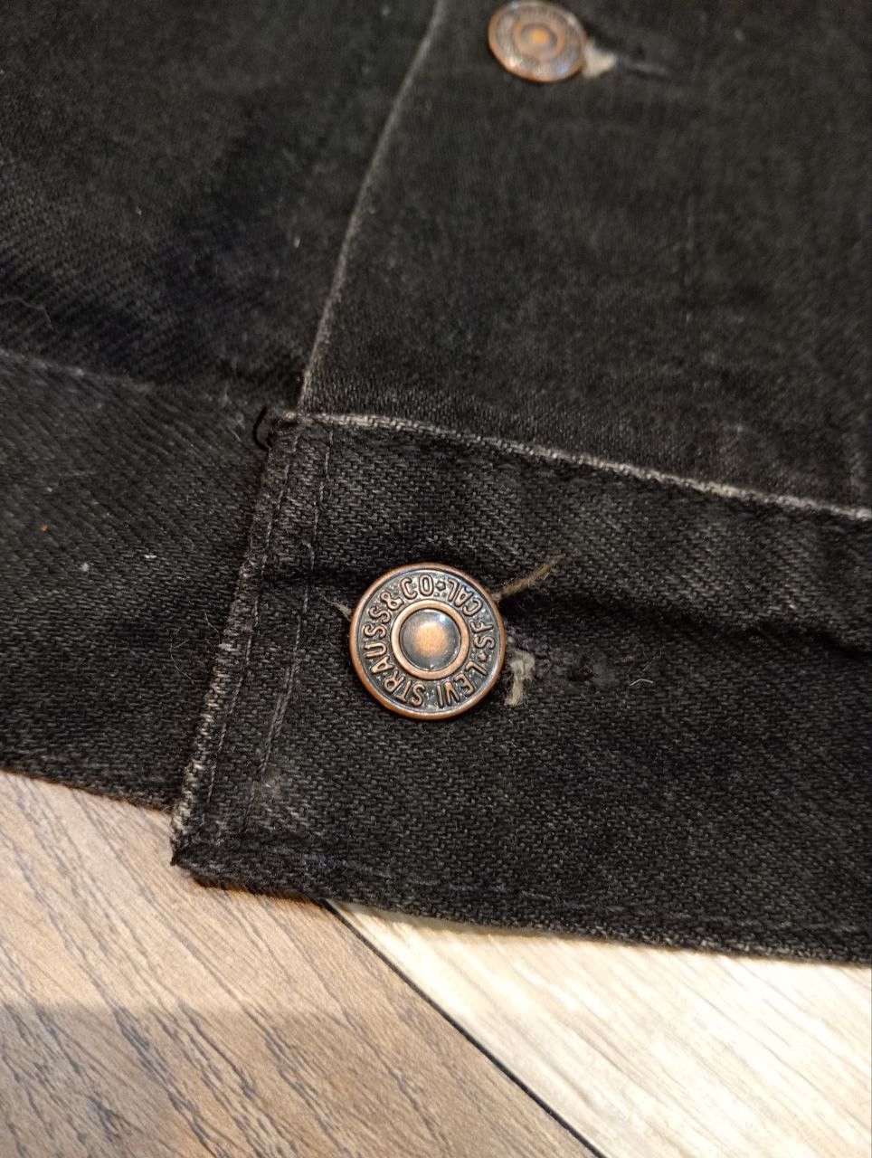 Levi's Vintage Clothing RARE VINTAGE 90s LEVI'S 70507 BLACK DENIM JACKET - SIZE XXL Size US XXL / EU 58 / 5 - 7 Thumbnail