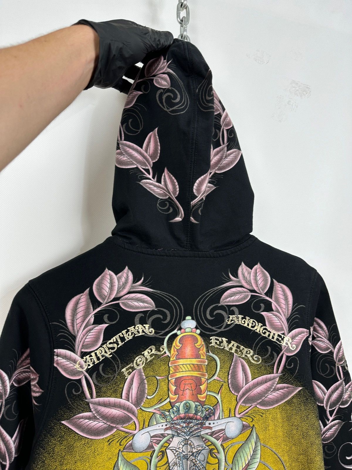 Christian Audigier Vintage Christian Audigier Y2K Full Zip Hoodie Size M / US 6-8 / IT 42-44 - 21 Thumbnail