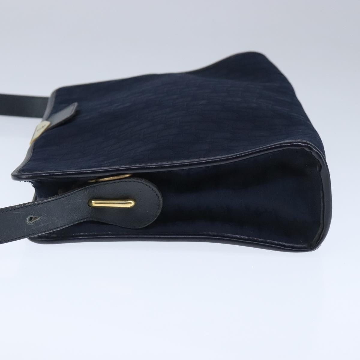 Dior DIOR Trotter Canvas Shoulder Bag Navy Gold Size ONE SIZE - 4 Thumbnail