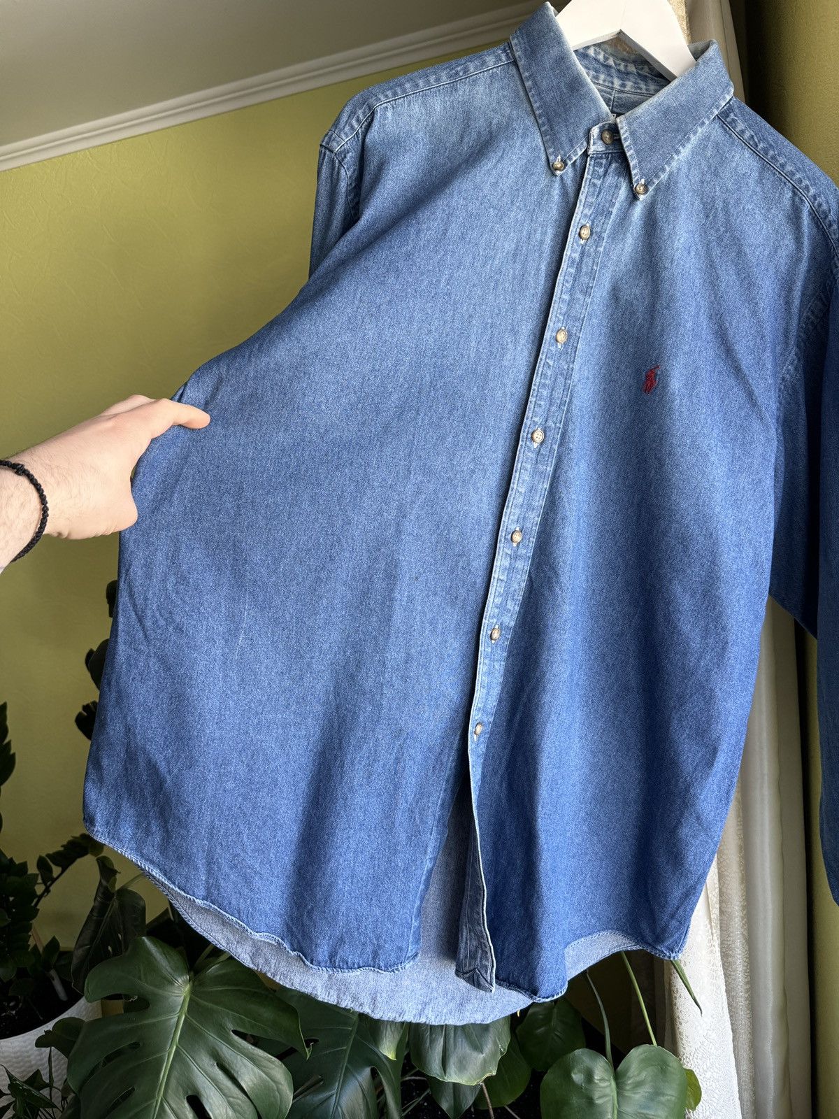 Polo Ralph Lauren Vintage 90s Polo Ralph Lauren Blaire Denim Shirt Button Up Size US XL / EU 56 / 4 - 4 Thumbnail