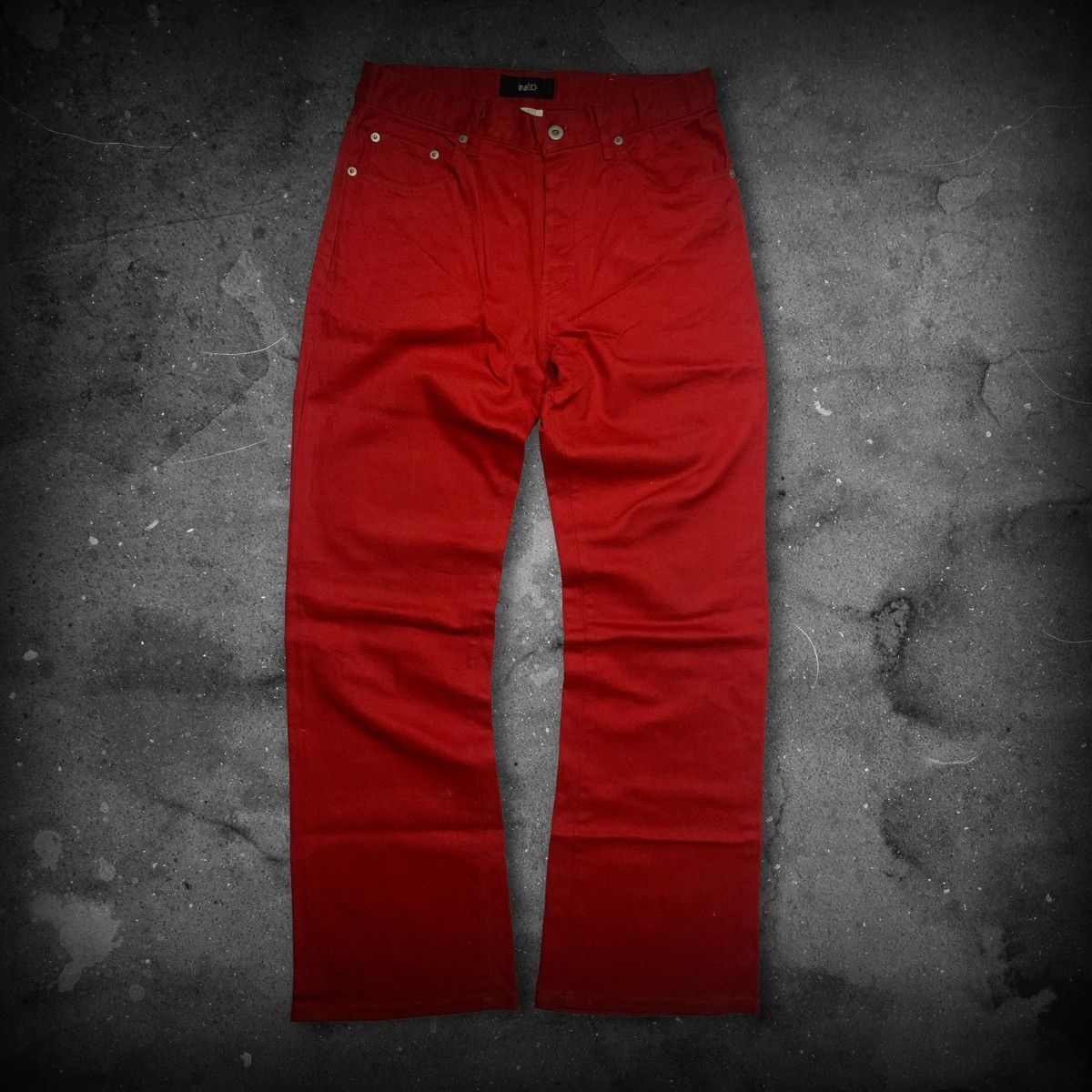 Yohji Yamamoto INED Homme Crimson Twill Button Fly Pants W30 Size US 30 / EU 46 - 1 Thumbnail