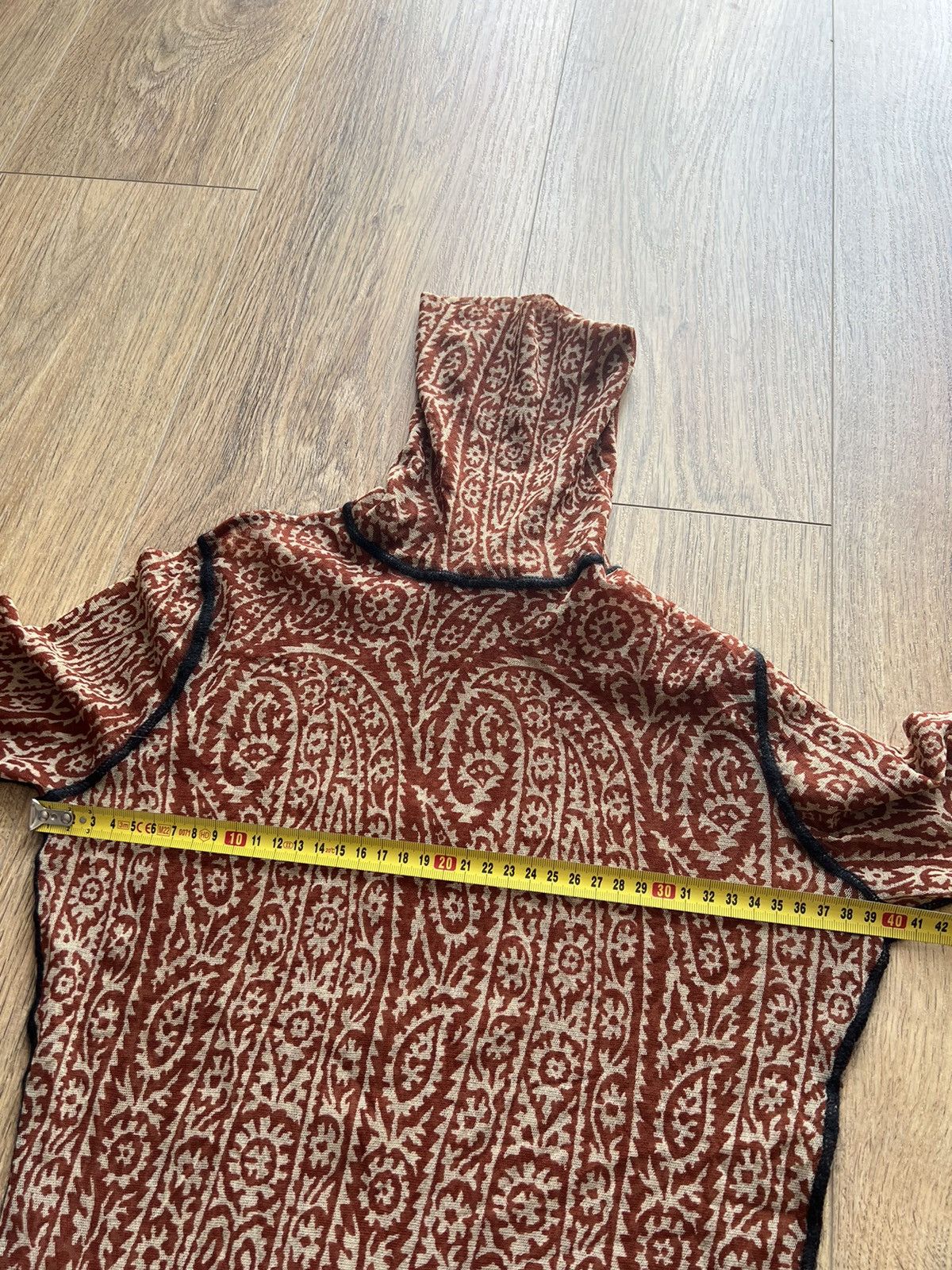 Designer × Jean Paul Gaultier 🔥Jean Paul Gaultier Vintage paisley mesh turtleneck archive Size L / US 10 / IT 46 - 7 Thumbnail
