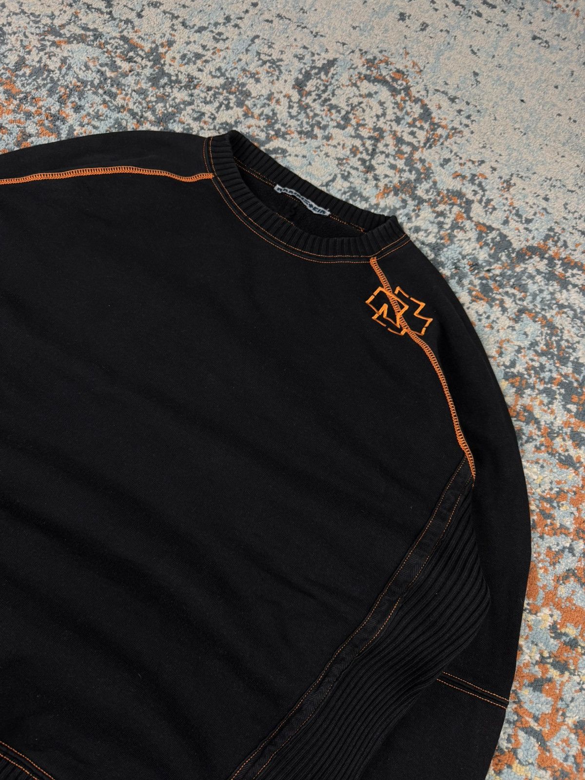 Vintage Vintage 90s Rammstein embroidered logo sweatshirt crewneck Size US XL / EU 56 / 4 - 5 Thumbnail