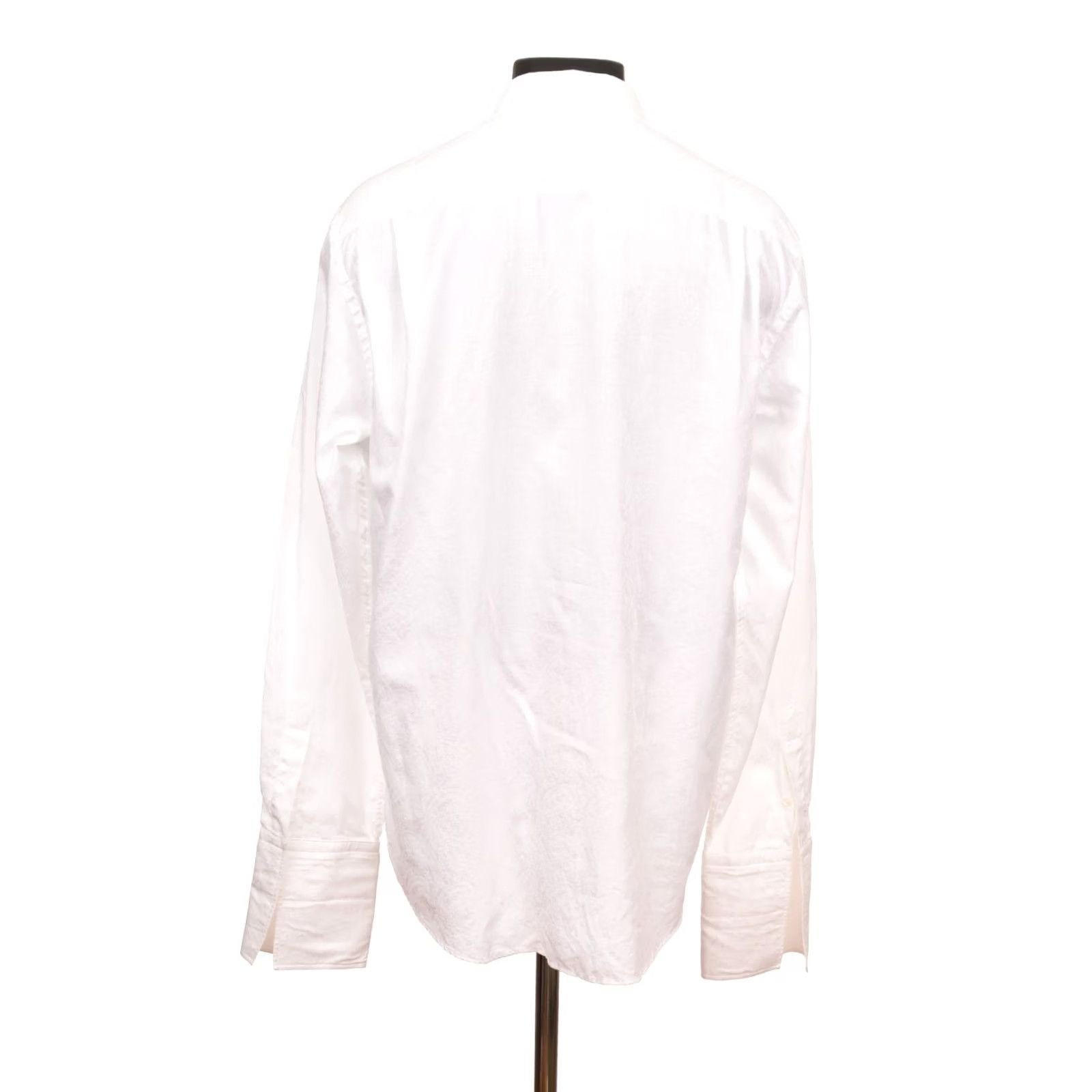 Vintage New & Lingwood White Paisley Pattern Cufflinks Button Shirt 2016433 Size 16, White, Dress Shirt, Long Sleeve, Men, 100% Cotton Size US L / EU 52-54 / 3 - 5 Thumbnail