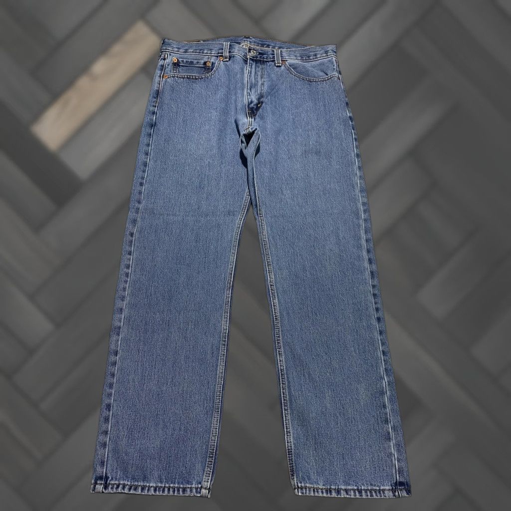 Levi's Levi's Jeans Mens 36x32 Blue Denim 100% Cotton Straight Leg Five Pocket Classic Size US 36 / EU 52 - 1 Thumbnail