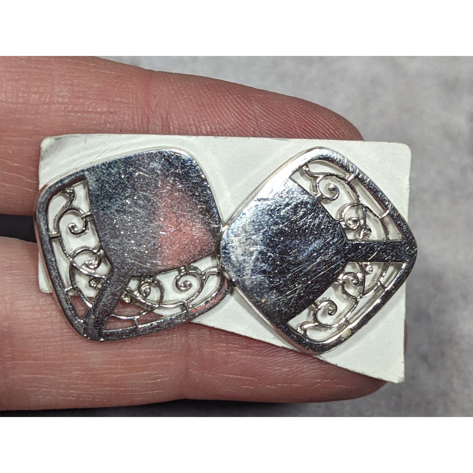 Other Vintage Art Nouveau Etched Silver Tone Cuff Links Size ONE SIZE - 1 Thumbnail