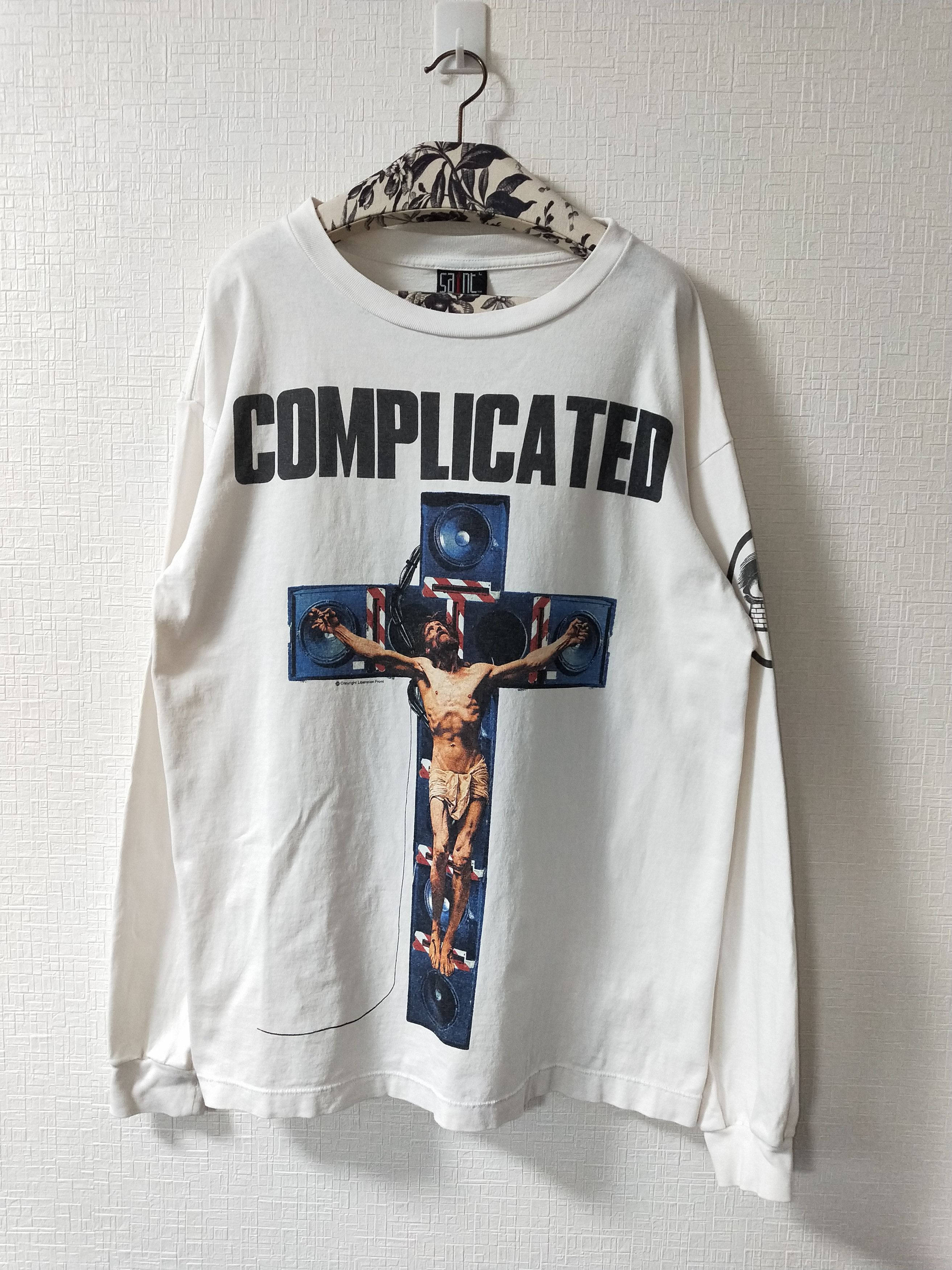 Pre-owned Saint Michael Kosuke Kawamura 'complicated' Jesus L/s Tee In White