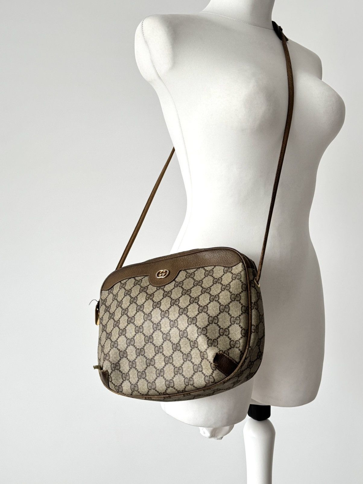 Gucci × Vintage Vintage Gucci GG Supreme PVC Shoulder Bag Size ONE SIZE - 2 Thumbnail