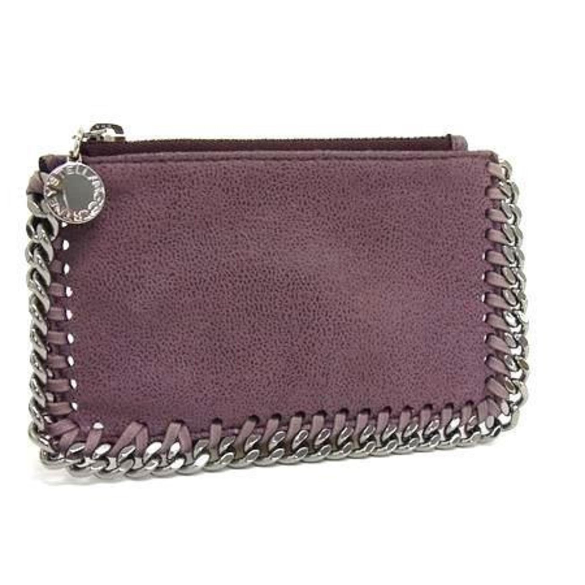 Stella McCartney STELLA McCARTNEY Falabella Fragment Case 422364, Purple Eco-Leather, Men's and Women's, Silver Business Card Size ONE SIZE - 1 Thumbnail