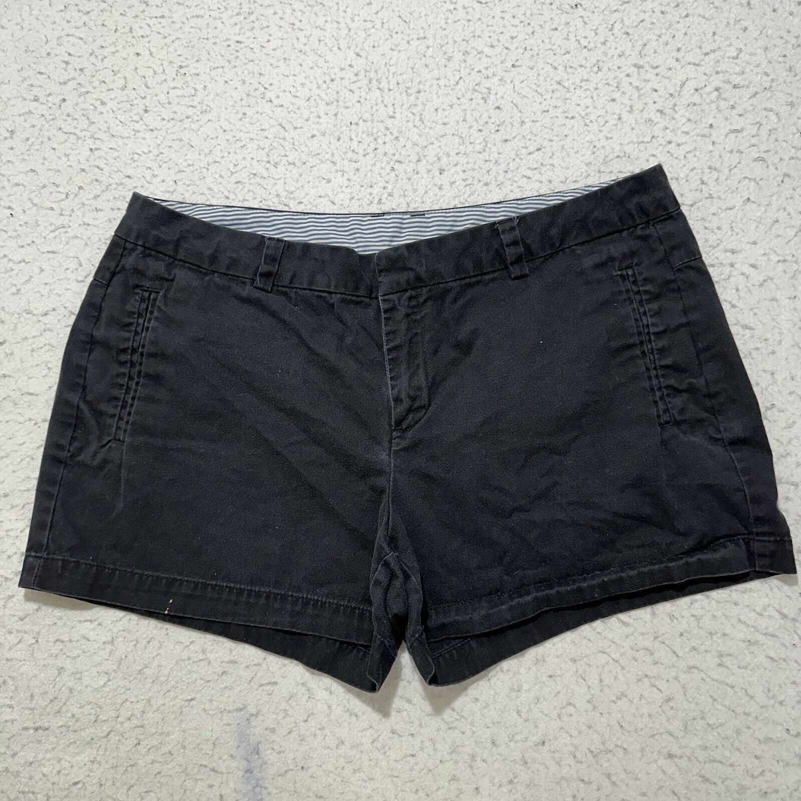 JCPenney JCPenney 14 3" Inseam Chino Shorts Black Mid Rise JCP Size 36" / US 14 / IT 50 - 1 Thumbnail