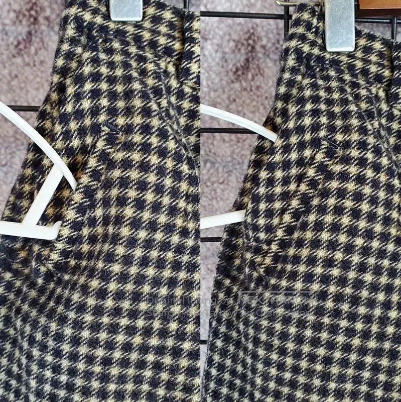 Burberry Burberry Khaki Wool Logo Check Pants. Size 24" / US 00 / IT 34 - 6 Thumbnail