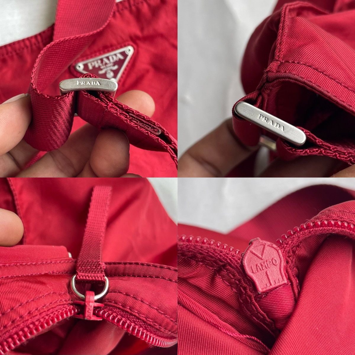Prada Prada Red Tessuto Triangle Logo Nylon Crossbody Size ONE SIZE - 25 Thumbnail