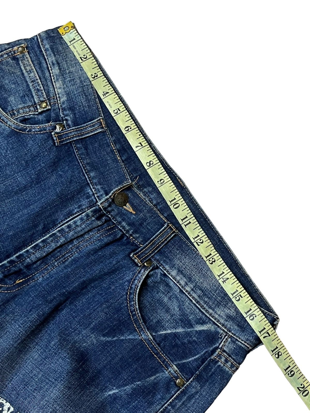Japanese Brand JAPANESE JEAN FUNNY DEVIL SKULL,CUTE&GLAMOUROUS FLARED JEANS Size US 34 / EU 50 - 13 Thumbnail