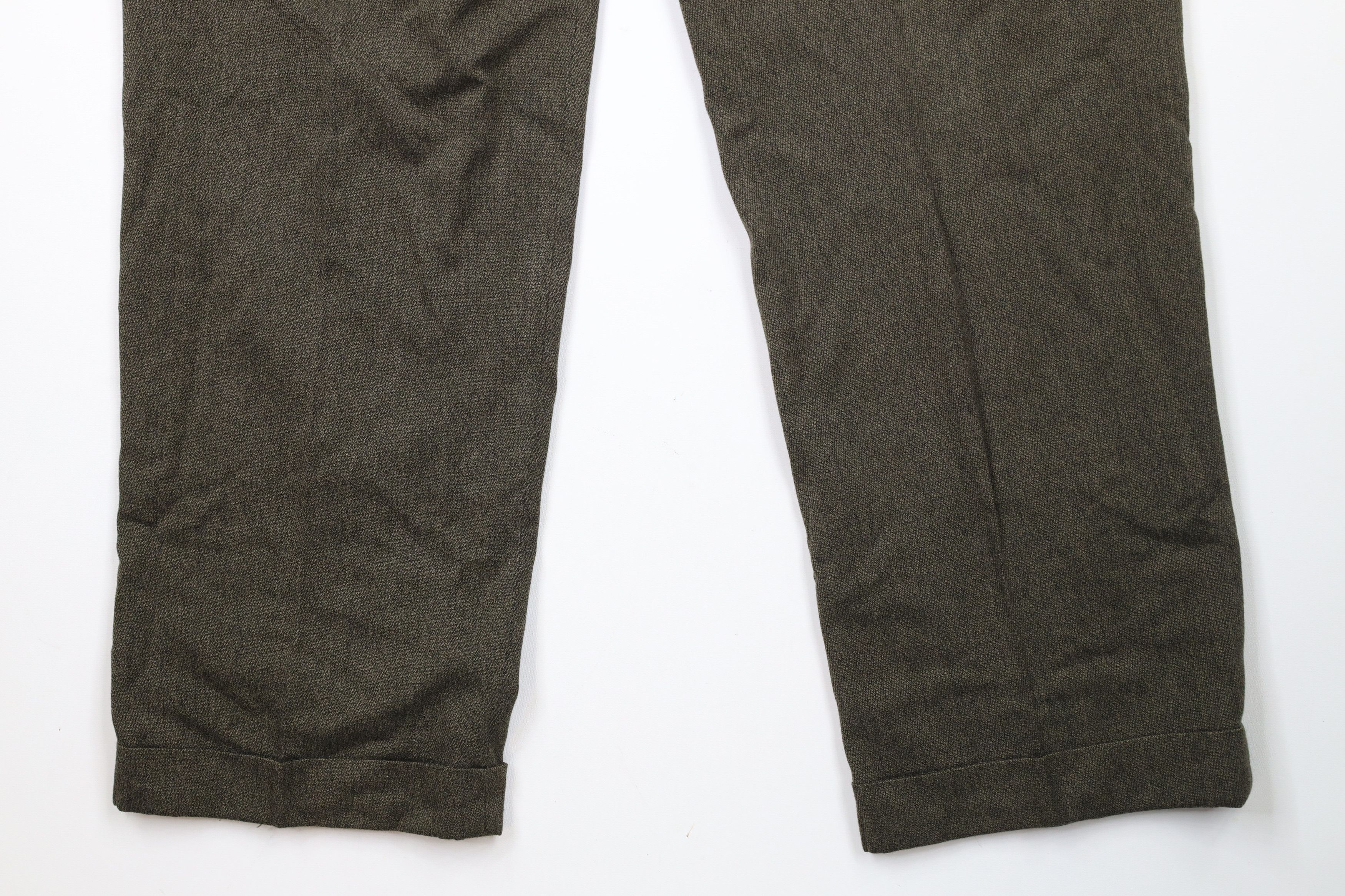 Vintage Vintage 90s Streetwear Cuffed Wide Leg Chino Pants Green Size US 38 / EU 54 - 13 Thumbnail