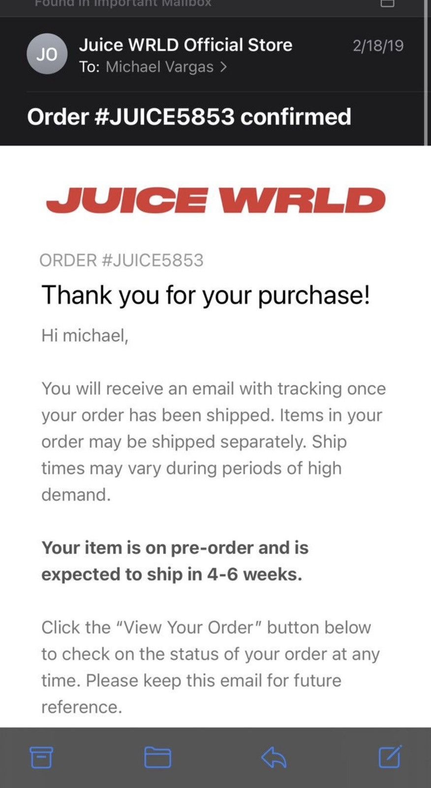Vlone Vlone x Juice WRLD longsleeve (RARE) Size US M / EU 48-50 / 2 - 5 Thumbnail