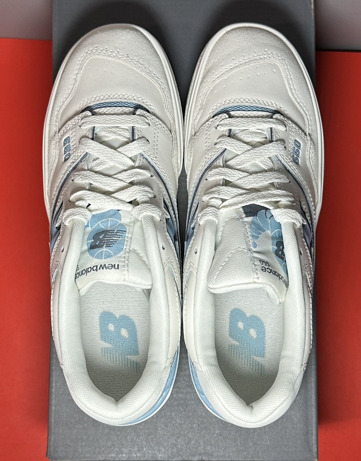 New Balance Size 5.5Y - New Balance 550 White Blue Gum Size US 5.5 / EU 38 - 4 Thumbnail