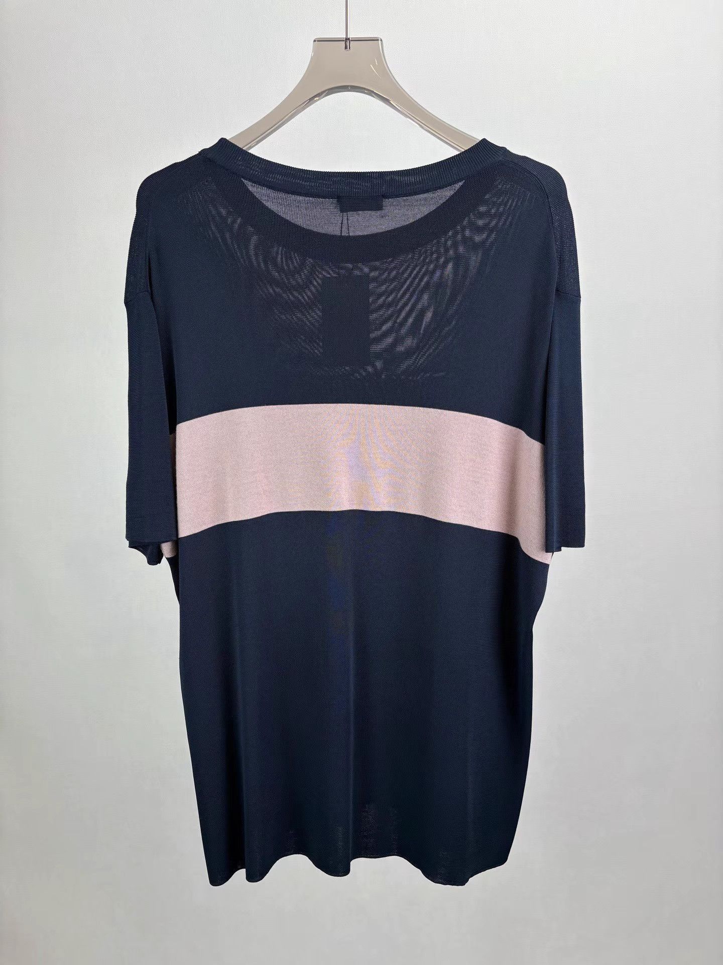 Dior Blue Short Sleeve Striped Knit Top XXL Size US XXL / EU 58 / 5 - 2 Thumbnail