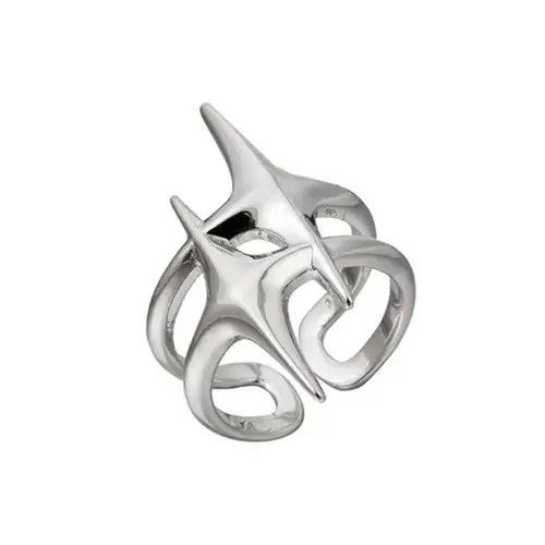 Jewelry 562Resizeable Abstract Star Ring Punk Art Psychedelic Size ONE SIZE - 3 Thumbnail
