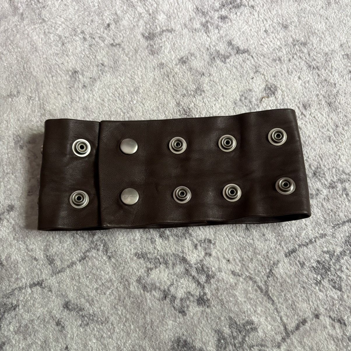 Rick Owens Rick Owens FW23 Luxor Leather Snap Choker Brown Size ONE SIZE - 5 Thumbnail