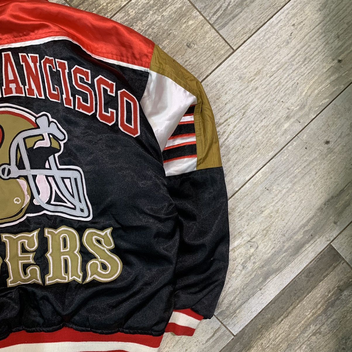 NFL × Vintage ✅OFFERS. SAN FRANCISCO JACKET WITH FOOTBALL HELMET Size US L / EU 52-54 / 3 - 5 Thumbnail